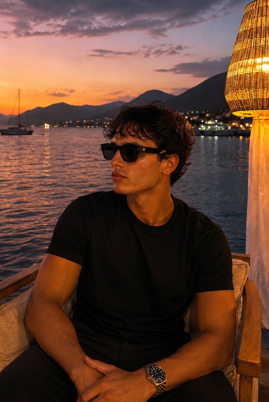 The Sole Nero frame at golden hour
